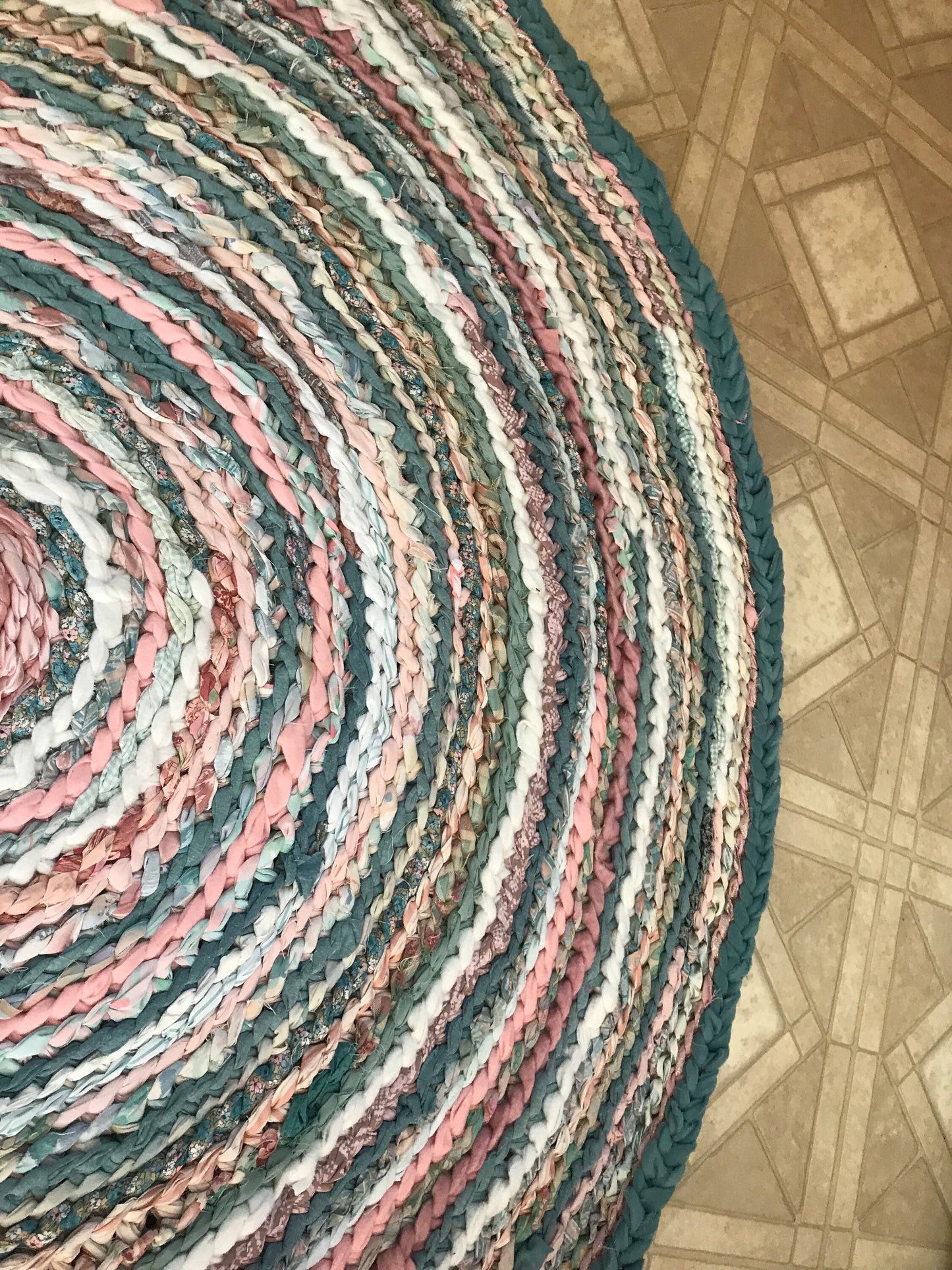 PRICE DROP Peachy Beachy Blush Rag Rug