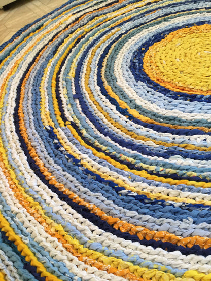 Burst of Sunshine Handmade Rag Rug