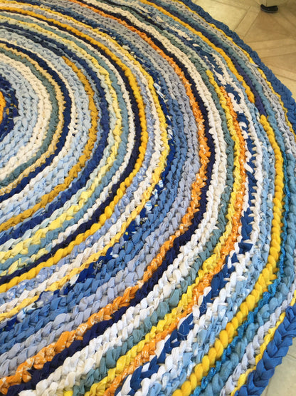 Burst of Sunshine Handmade Rag Rug