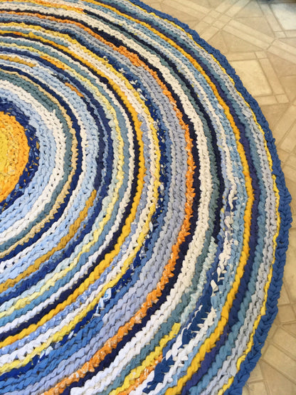 Burst of Sunshine Handmade Rag Rug