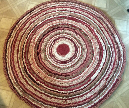 Country Coral Blush Handmade Rag Rug