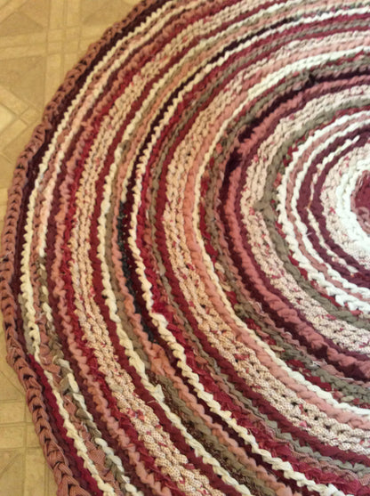 Country Coral Blush Handmade Rag Rug