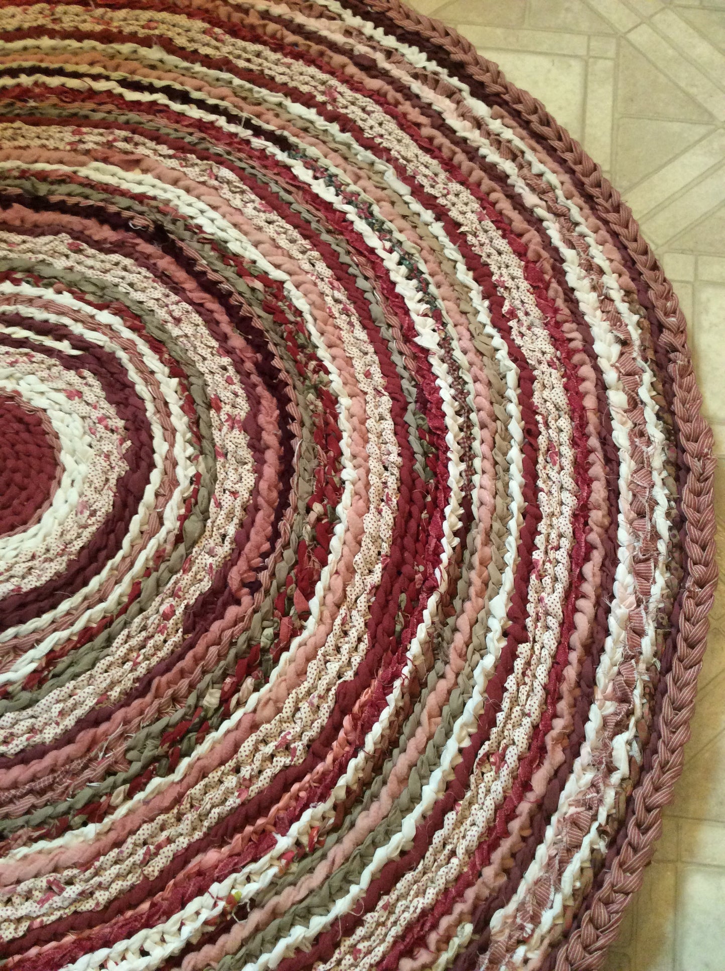 Country Coral Blush Handmade Rag Rug