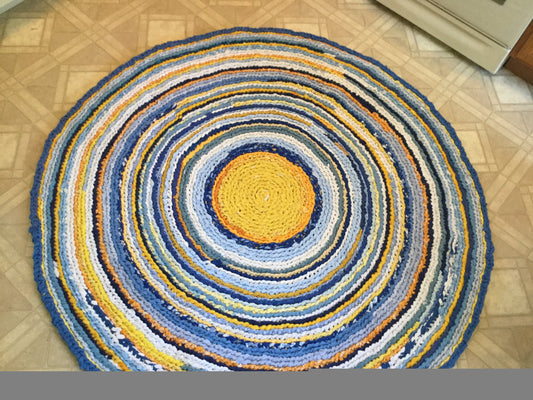 Burst of Sunshine Handmade Rag Rug