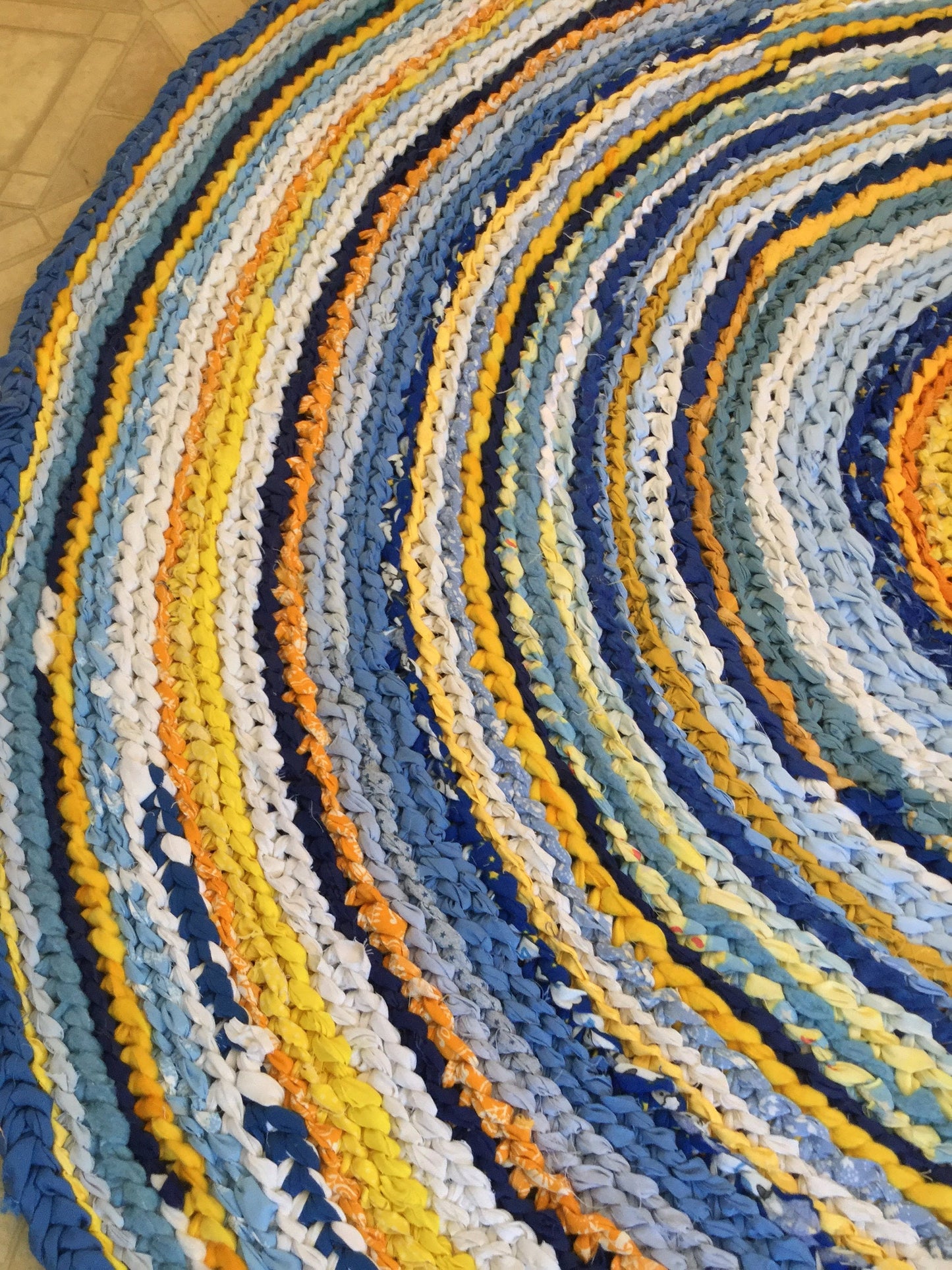 Burst of Sunshine Handmade Rag Rug