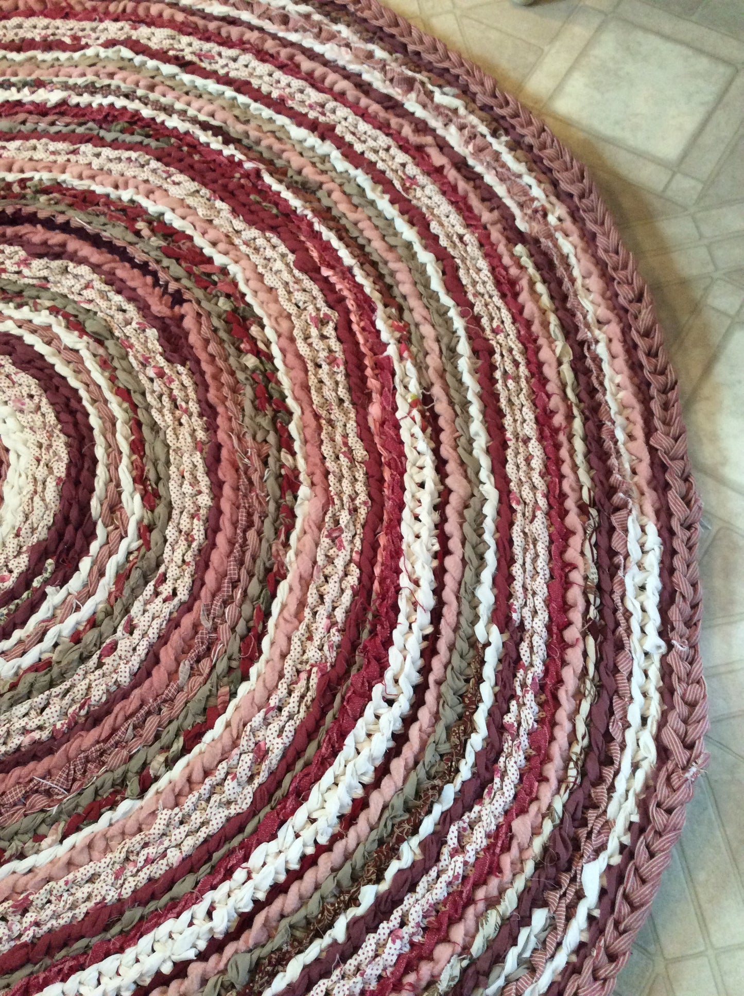 Country Coral Blush Handmade Rag Rug