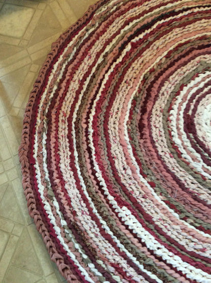 Country Coral Blush Handmade Rag Rug