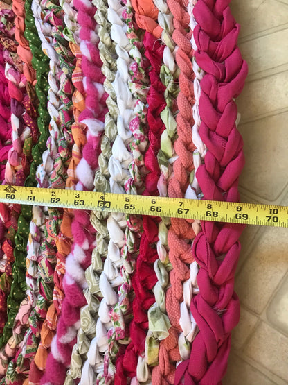 Juicy Watermelon colors Handmade Rag Rug