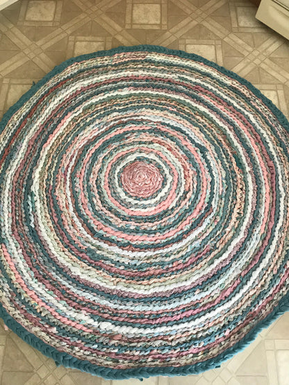 PRICE DROP Peachy Beachy Blush Rag Rug