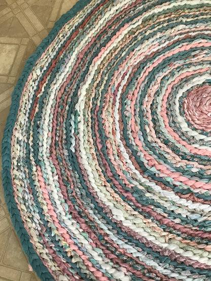 PRICE DROP Peachy Beachy Blush Rag Rug