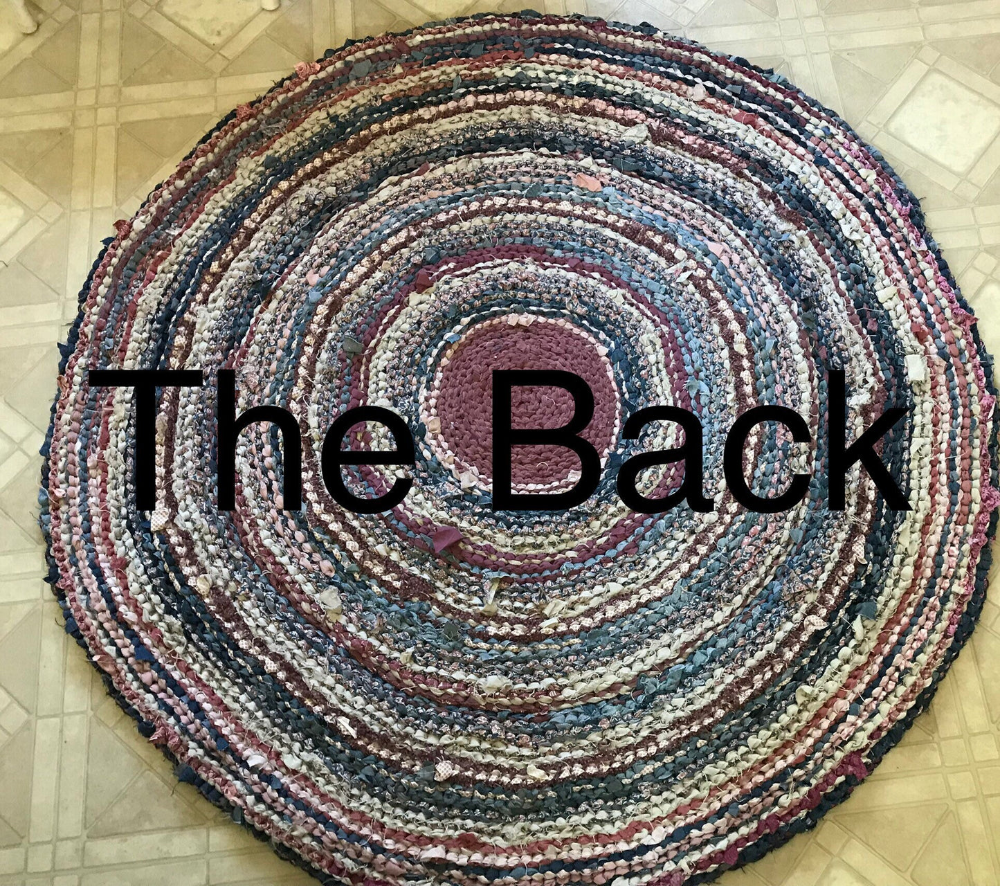 Denim Rose Handmade Rag Rug