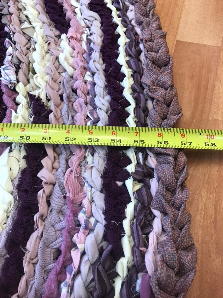 Plum Blush Colors Handmade Rag Rug