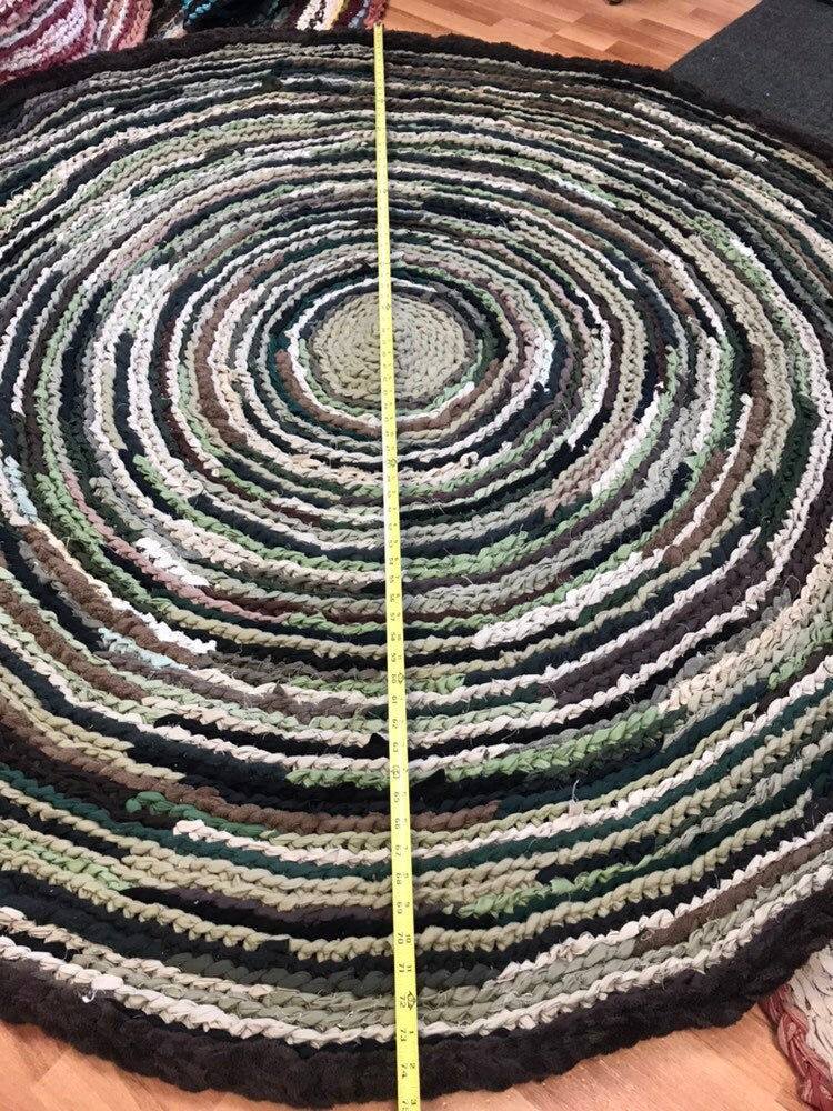 Camouflage Handmade Rag Rug