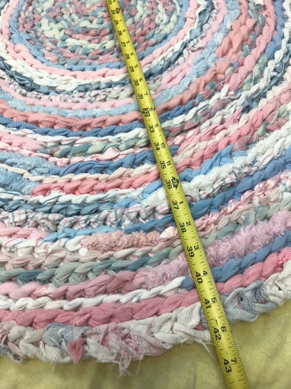 Baby Blues and Pinks Handmade Rag Rug