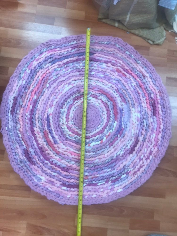 Baby Bubble Gum inspired rag rug