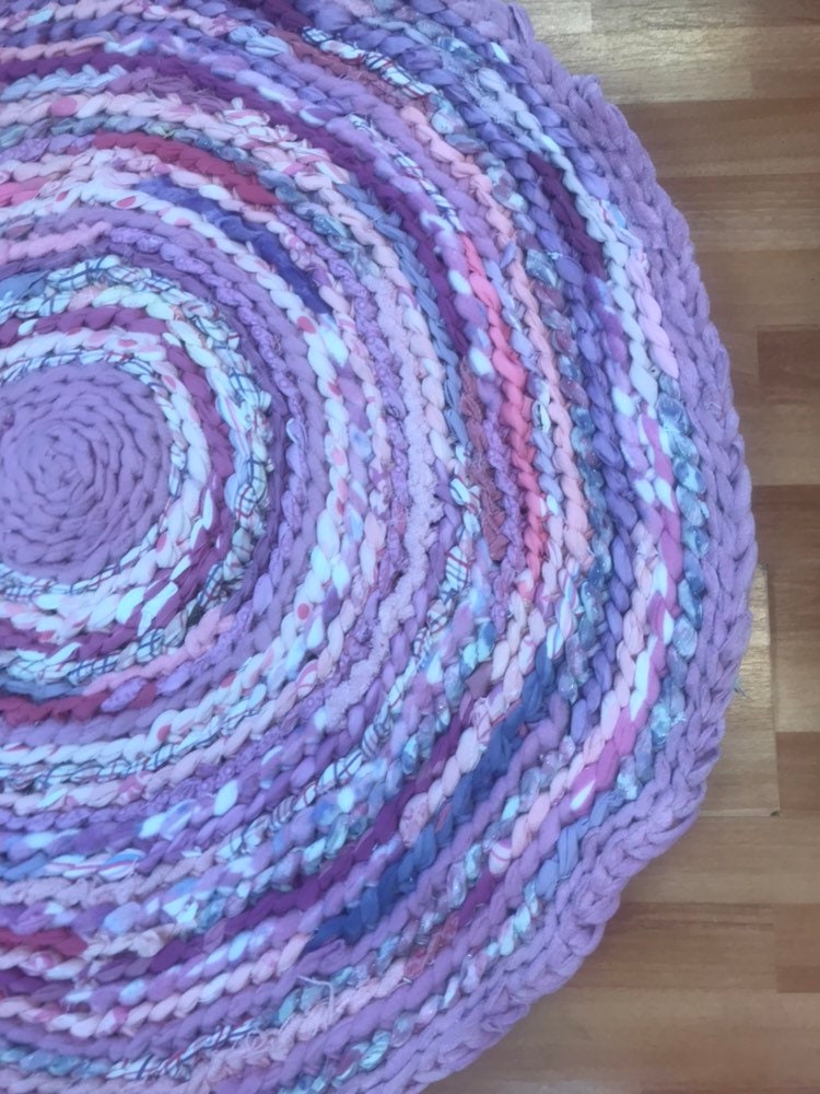 Baby Bubble Gum inspired rag rug