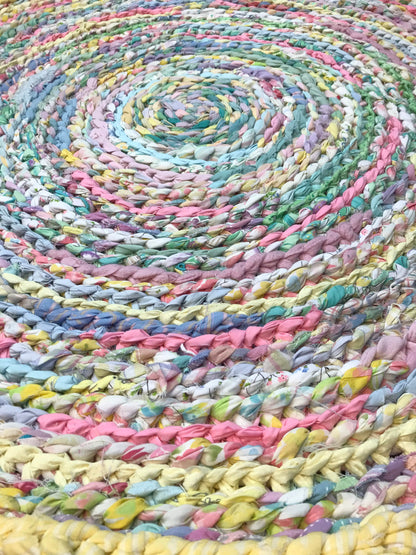 PEEPS pastel handmade rag rug