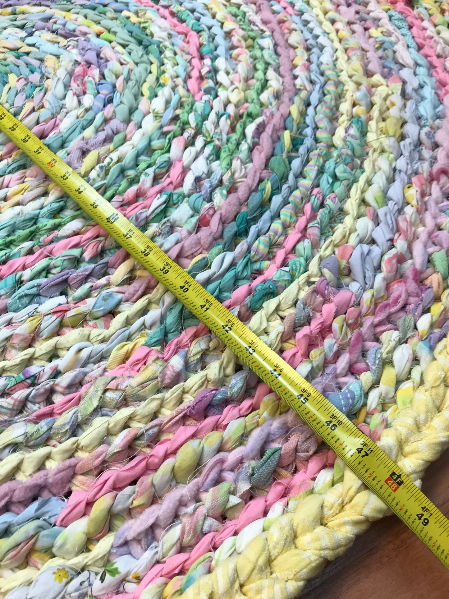 PEEPS pastel handmade rag rug