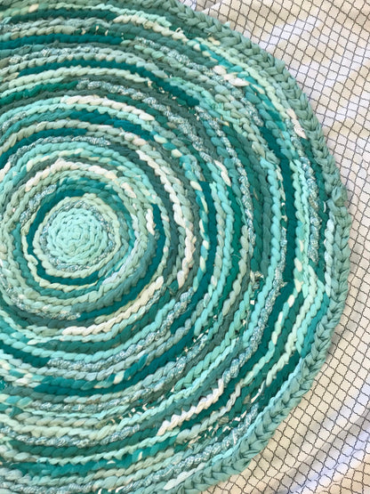 Spearmint handmade rag rug