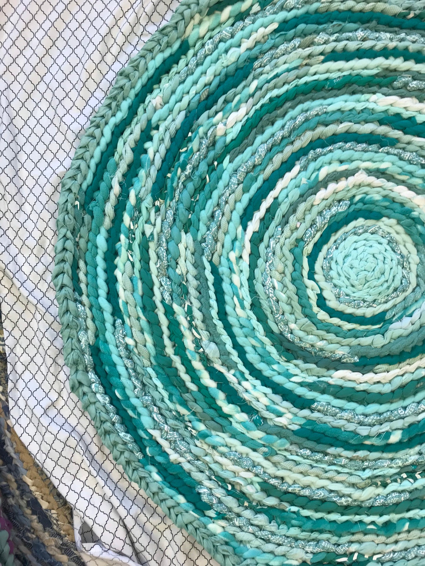 Spearmint handmade rag rug