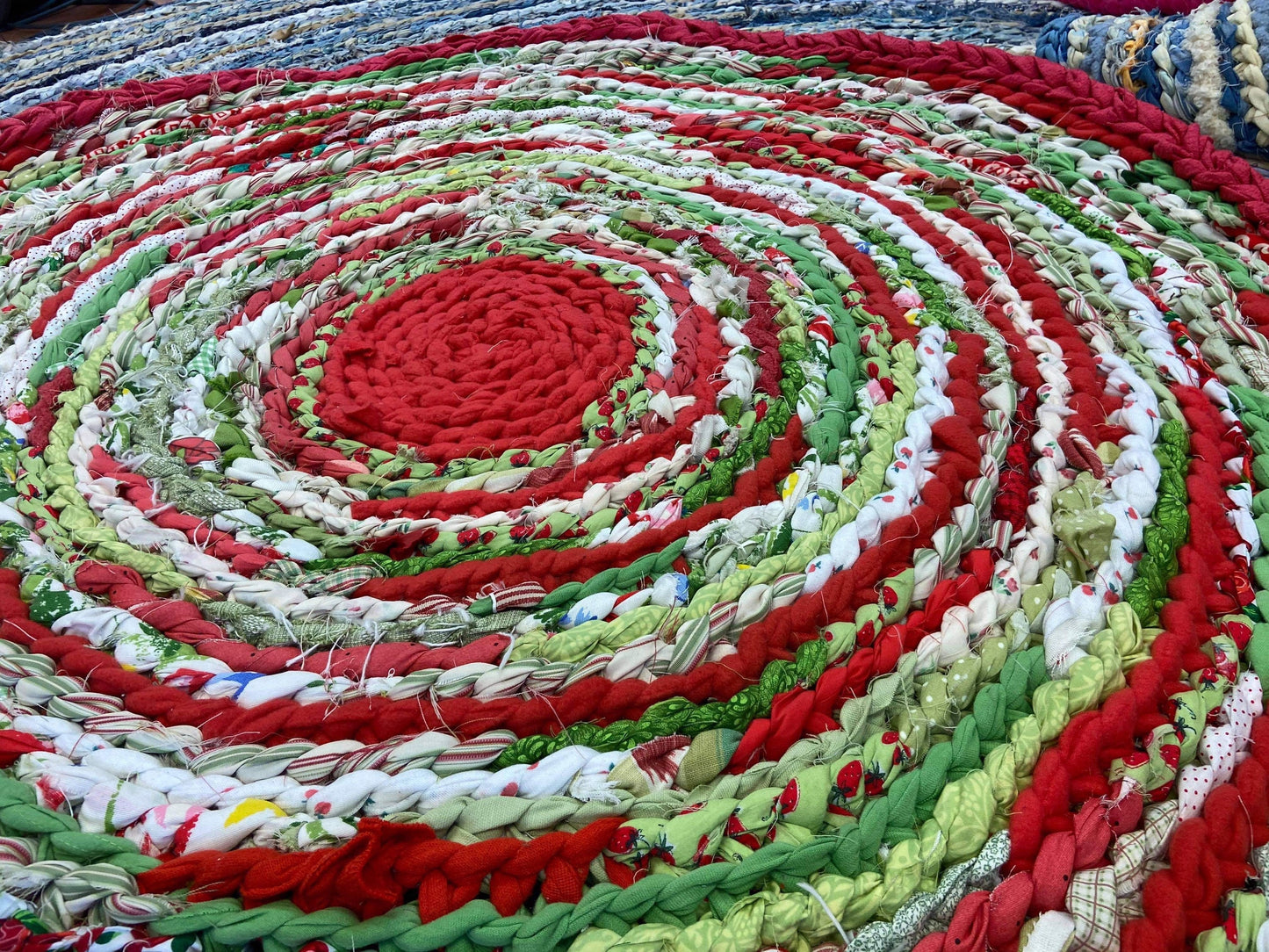 Strawberry Themed Handmade Recycled Rug