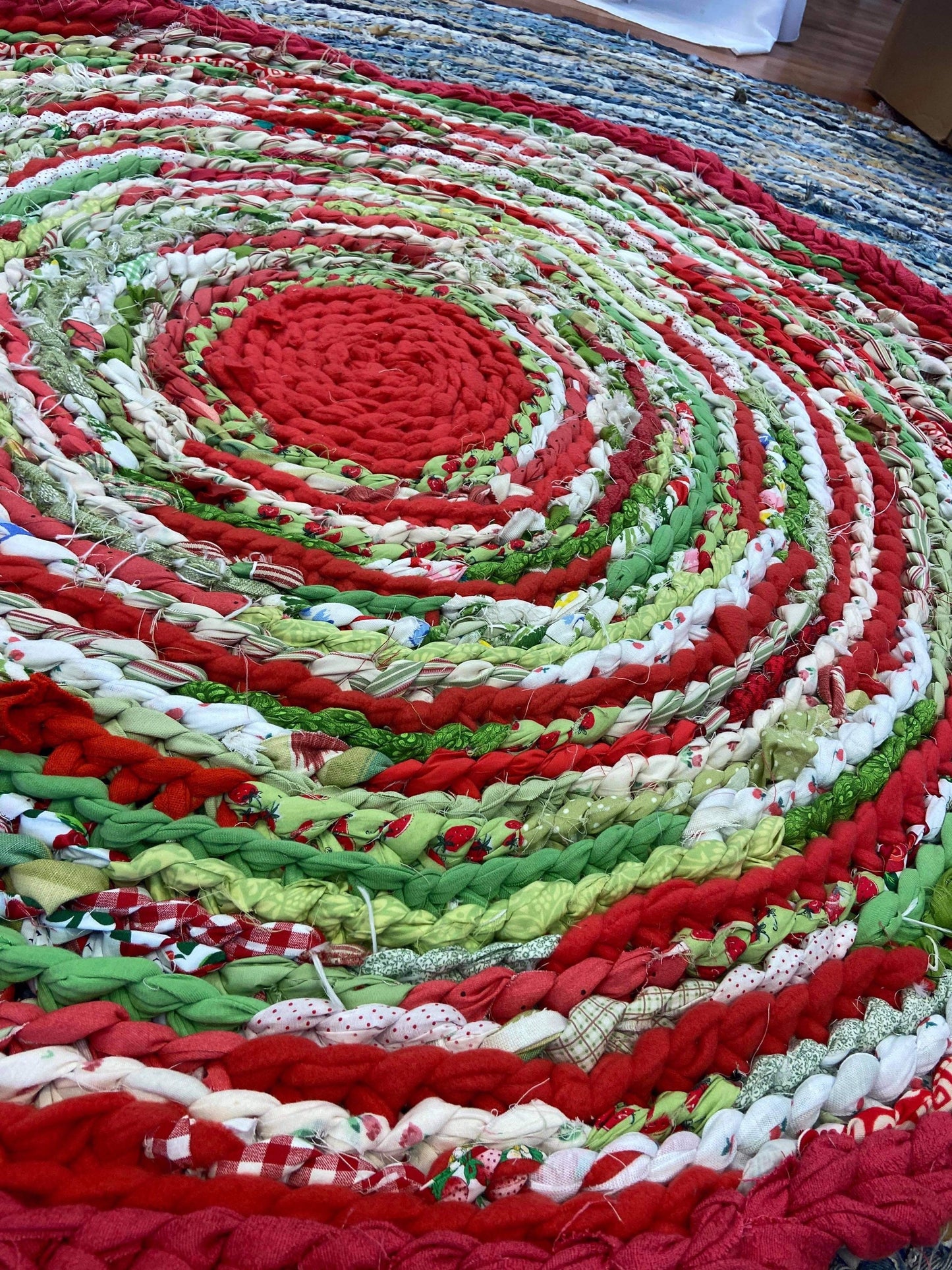 Strawberry Themed Handmade Recycled Rug