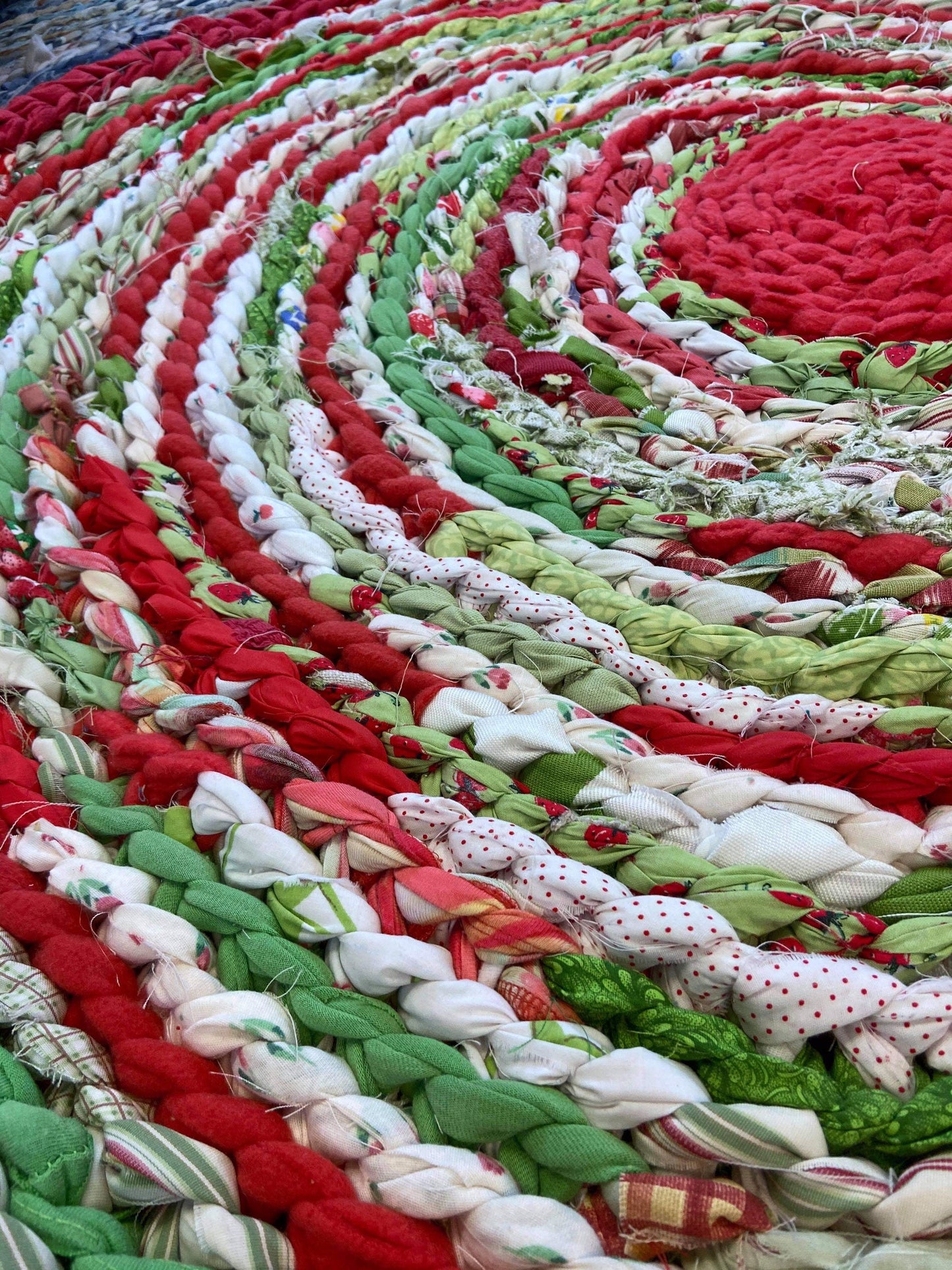 Strawberry Themed Handmade Recycled Rug