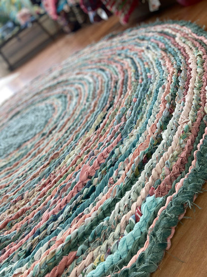 Coral Sea Handmade Rag Rug