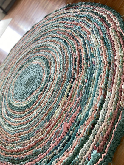 Coral Sea Handmade Rag Rug